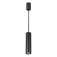 Светильник подвесной Ad Astrum 4287/1 Odeon Light чёрный 1 лампа, основание чёрное в стиле современный хай-тек трубочки